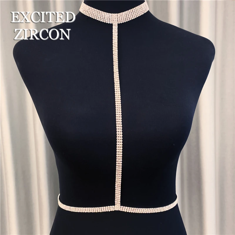 Сексуальный бюстгальтер стразы жгут для тела ювелирные изделия женщин цепочки с