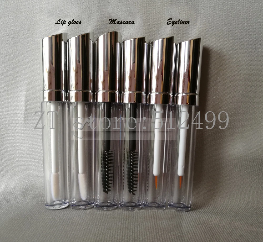 Пластиковая туба для блеска губ пустой прозрачный контейнер туши ресниц с
