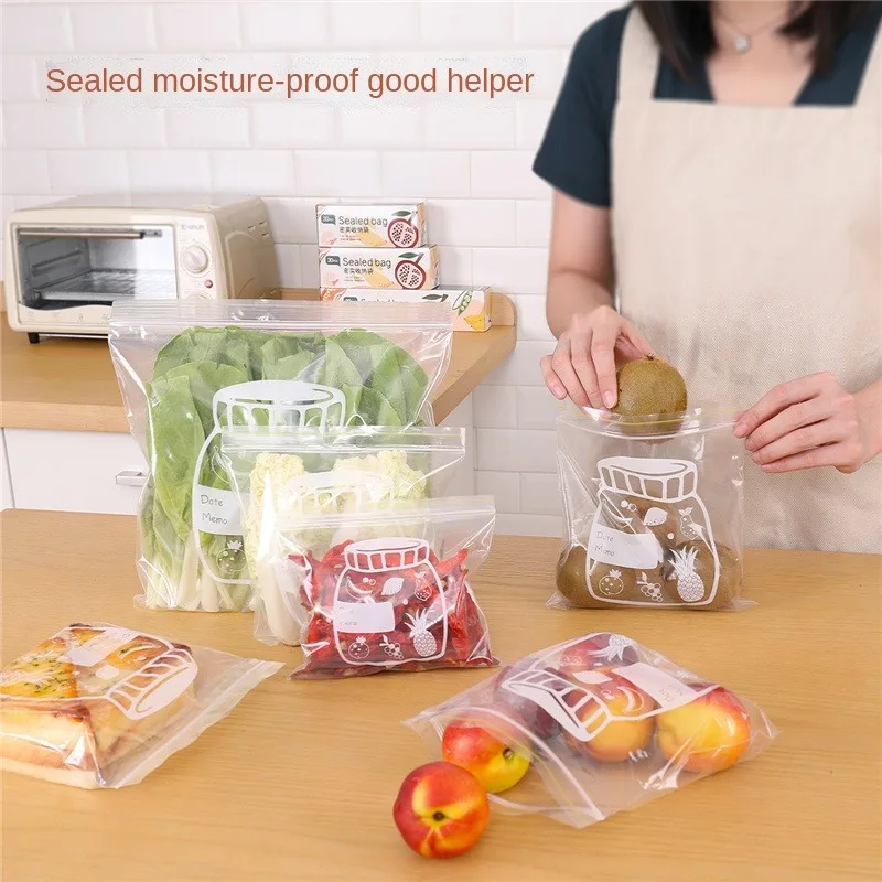 

Plastic Storage Container Food Protector Sealed Bags Keep Fresh Kitchen Organizer PE Vegetable Fruit Saran Wrap Packing Bags