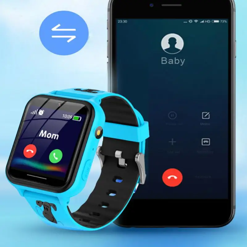 Детские часы Смарт-часы с вызовом Водонепроницаемые SOS SIM-картой трекером