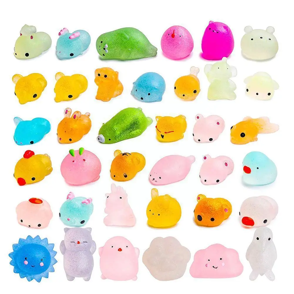 

10pcs All Different Cute Mochi Squishy Slow Rising Reliever Fun Squeeze Toy Kids Kawaii Healing Stress Adult Kids Decor B4q3