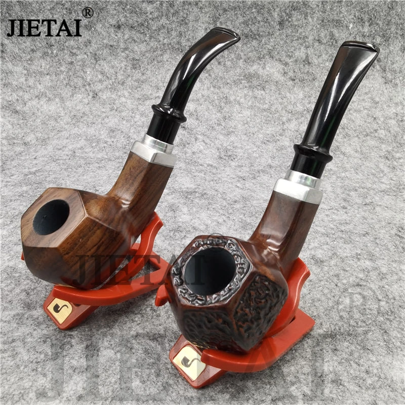 

Unique Hexagon Ebony Wood Pipe Men Punk Stylish Smoking Pipe 9mm Filter Tobacco Pipe Handmade Wooden Pipe Smoke Accessory