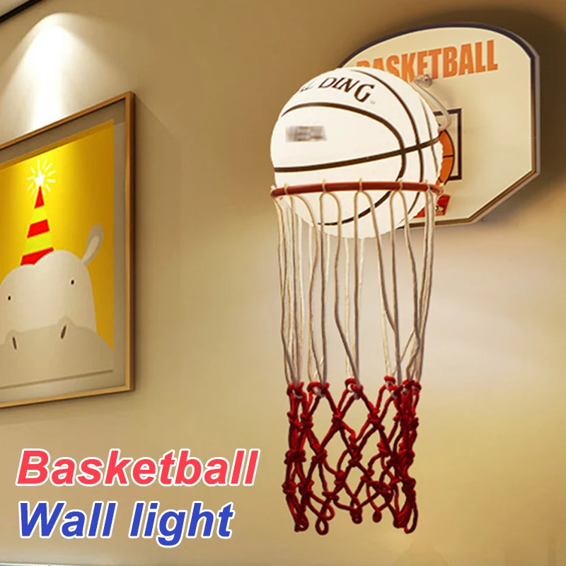 Homhi Basketball Sconce Children's Lamp Baby Room Creative Decoration Boy Bedroom Led Wall Light Corridor Decor Bedside HWL-062