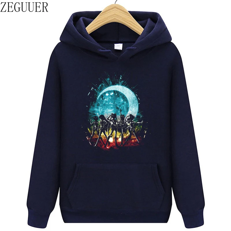 

Sailor Moon Senshi Plus Size Pullovers Girls Long Sleeve Hoodies Autumn Spring Cute Women Sweatshirt And Hoody Ladies Hooded