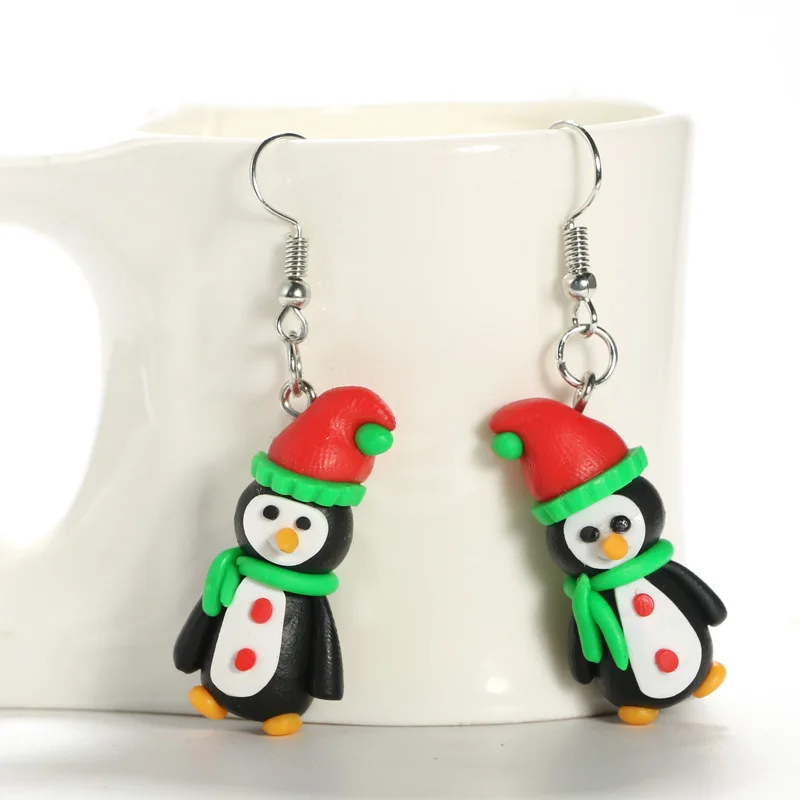 1 пара милые носки с мягкой глины Рождество Санта Клаус мини в форме снеговика