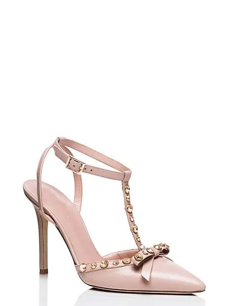 

Sexy color matching diamond bow fashion high heels color matching single shoes