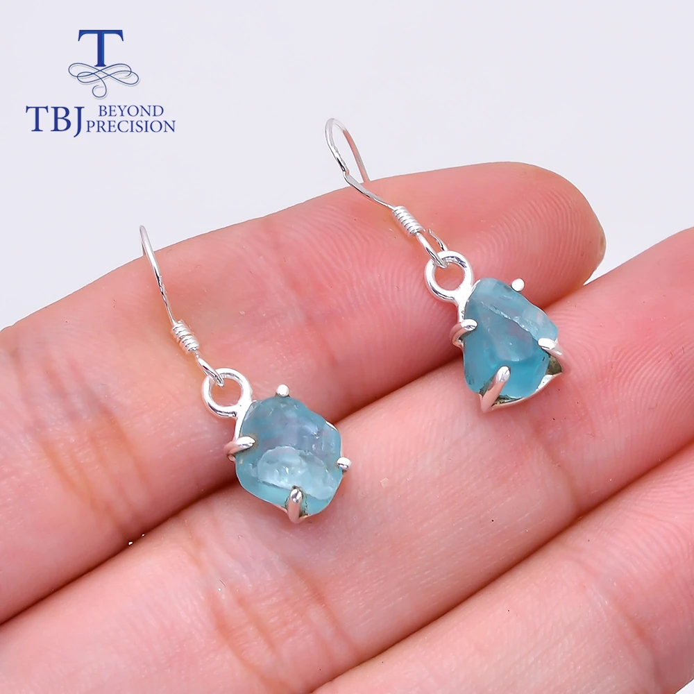 Новинка 2020 серьги ручной работы из апатита с крючком серебряные ювелирные