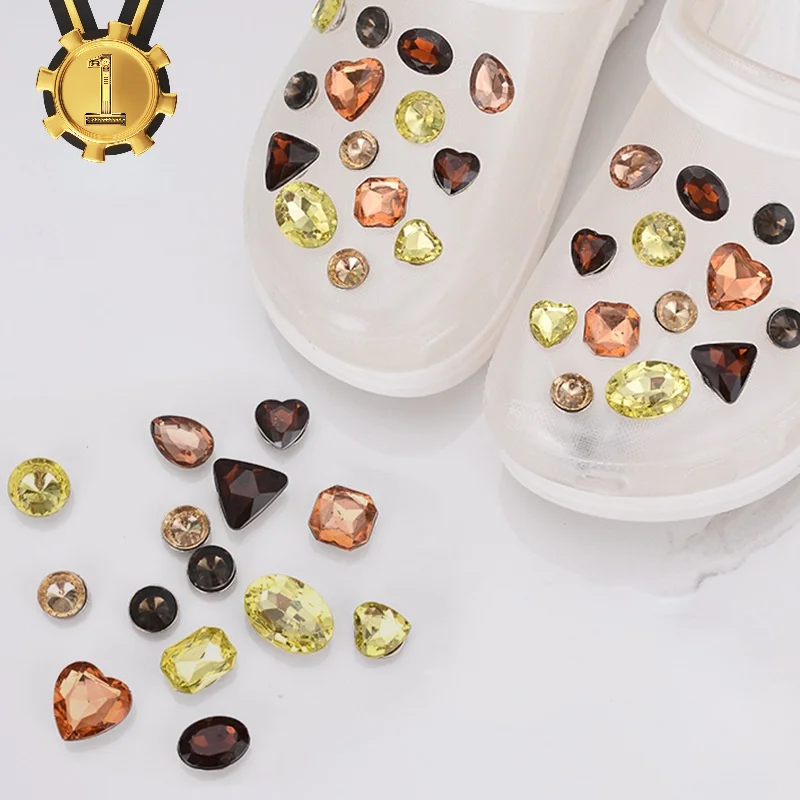 

Модные Красочные украшения Стразы Croc, дизайнерские украшения «сделай сам» с искусственным жемчугом, украшения для Croc JIBB, детские подарки дл...