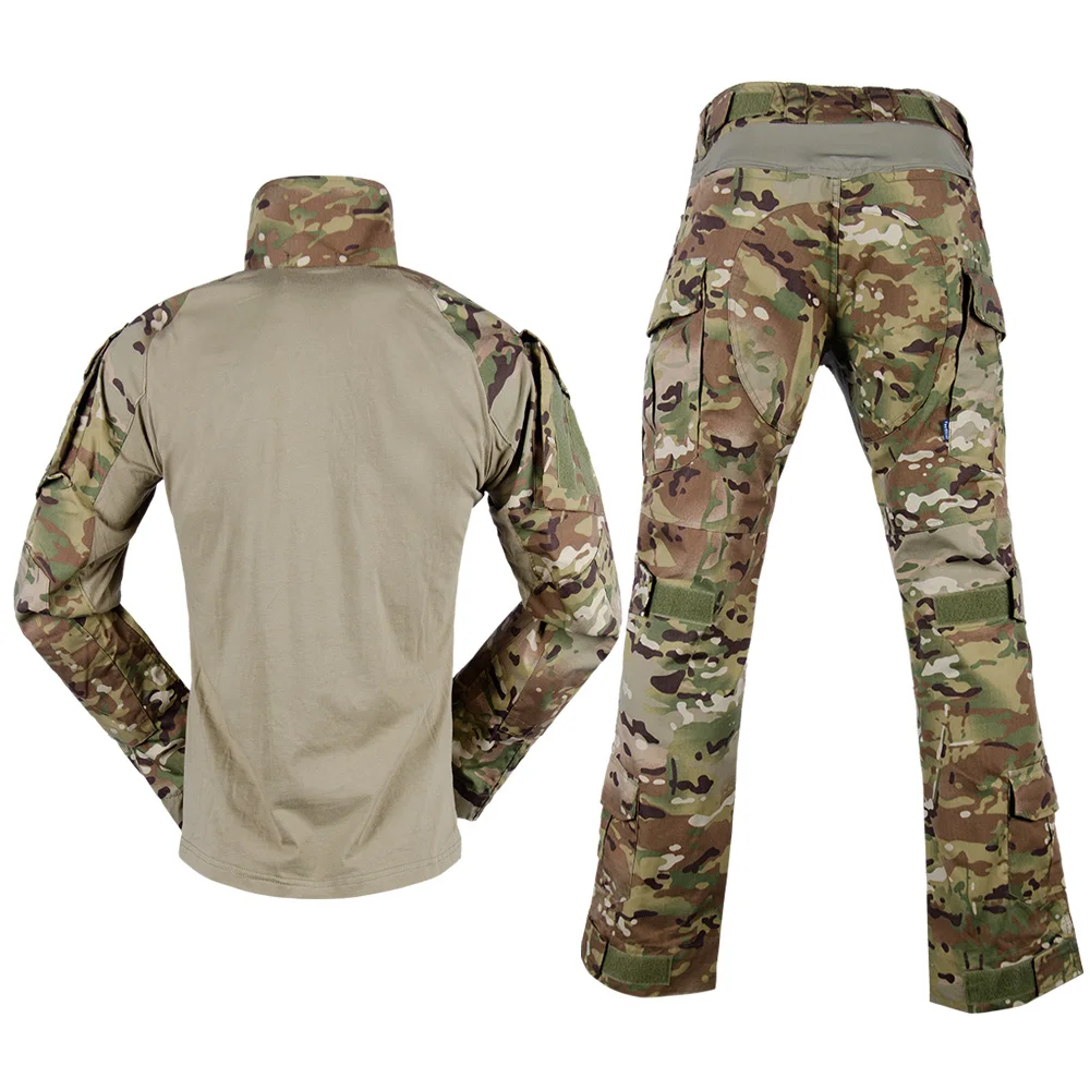 Боевая униформа Airsoft Gen3 тактическая рубашка штаны наколенники Мультикам