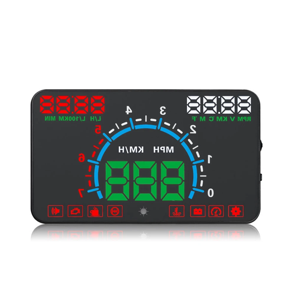 

E350 HUD 5.8 Inch Car Head Up Display Windscreen Projector OBD2 Car Driving Data Speeding Warning MPH Speedometer