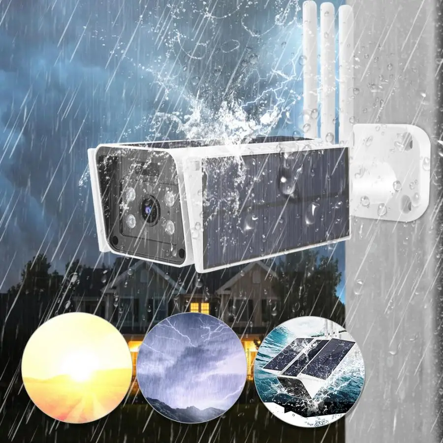 Камера видеонаблюдения на солнечной батарее 4G 1080P HD водонепроницаемая|Камеры
