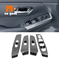 glass lift control switch panel cover abs matte carbon fibre door window trim shell for nissan sentra 2020 accessories