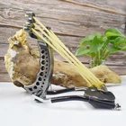 Мощная охотничья Рогатка с традиционными резиновыми трубками, высокопрочная стальная Складная наручная стропа для игр на открытом воздухе