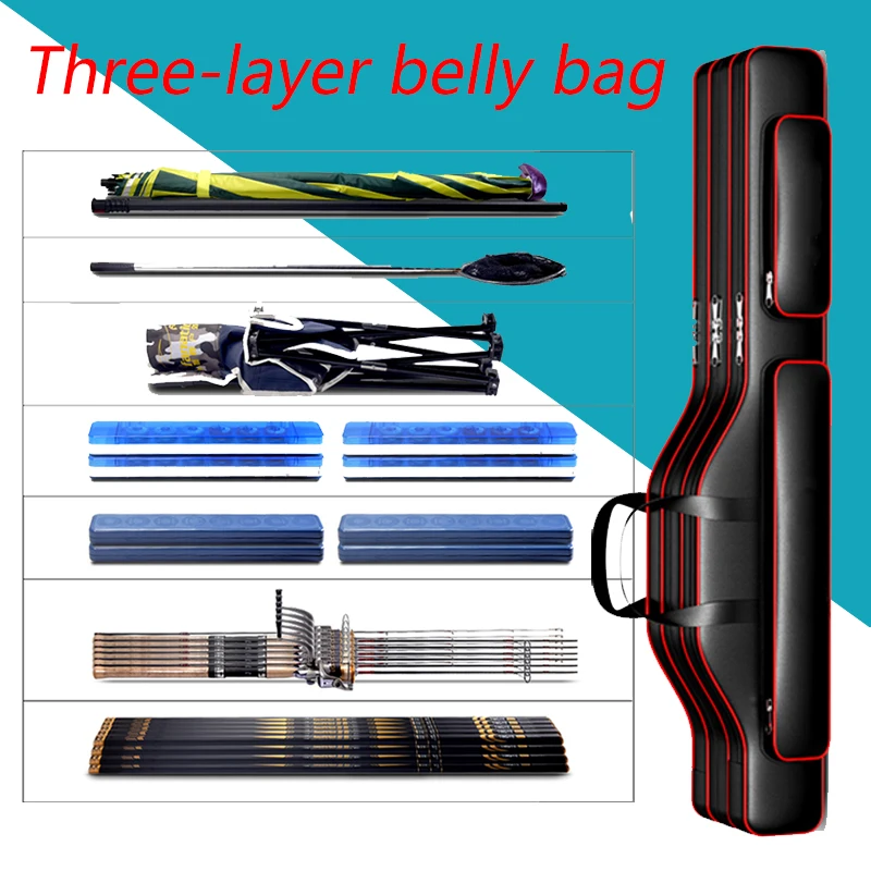 

Водонепроницаемая сумка для рыболовных удочек, 3 уровня