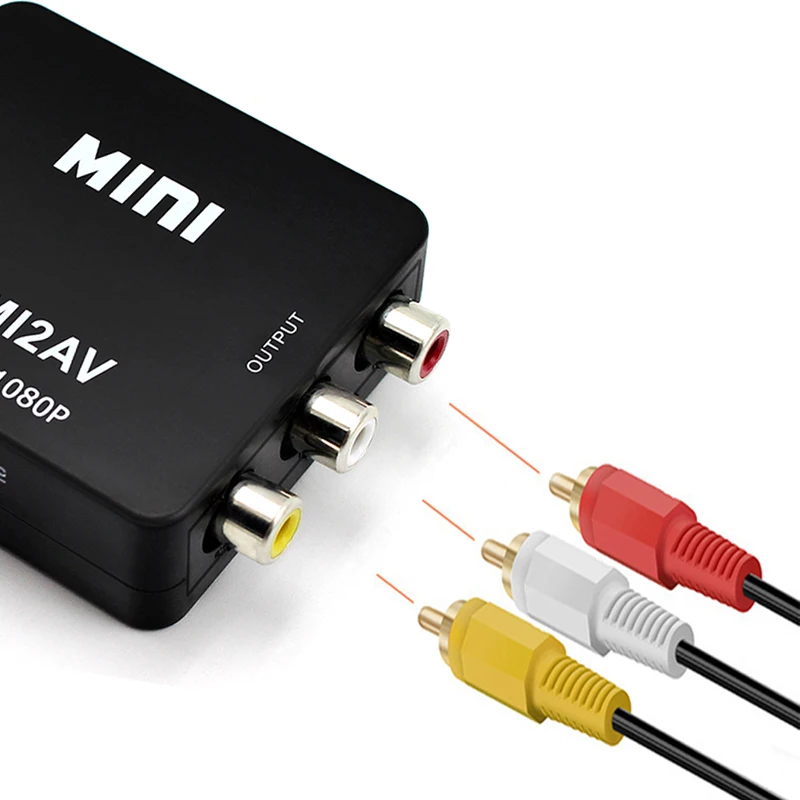 HDMI к RCA видео конвертер 1080P HDMI2AV HDMI AV композитный адаптер конвертер коробка поддержка NTSC PAL для ТВ PS4 черный белый