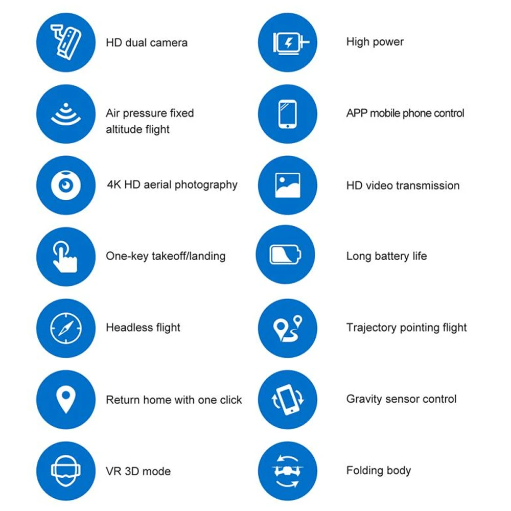 

E58PRO Dual Lens Mini Drone 4k Profession HD WIFI Camera 1080P WiFi Drone Camera LED Lights Helicopter Drones Camera Helicopter