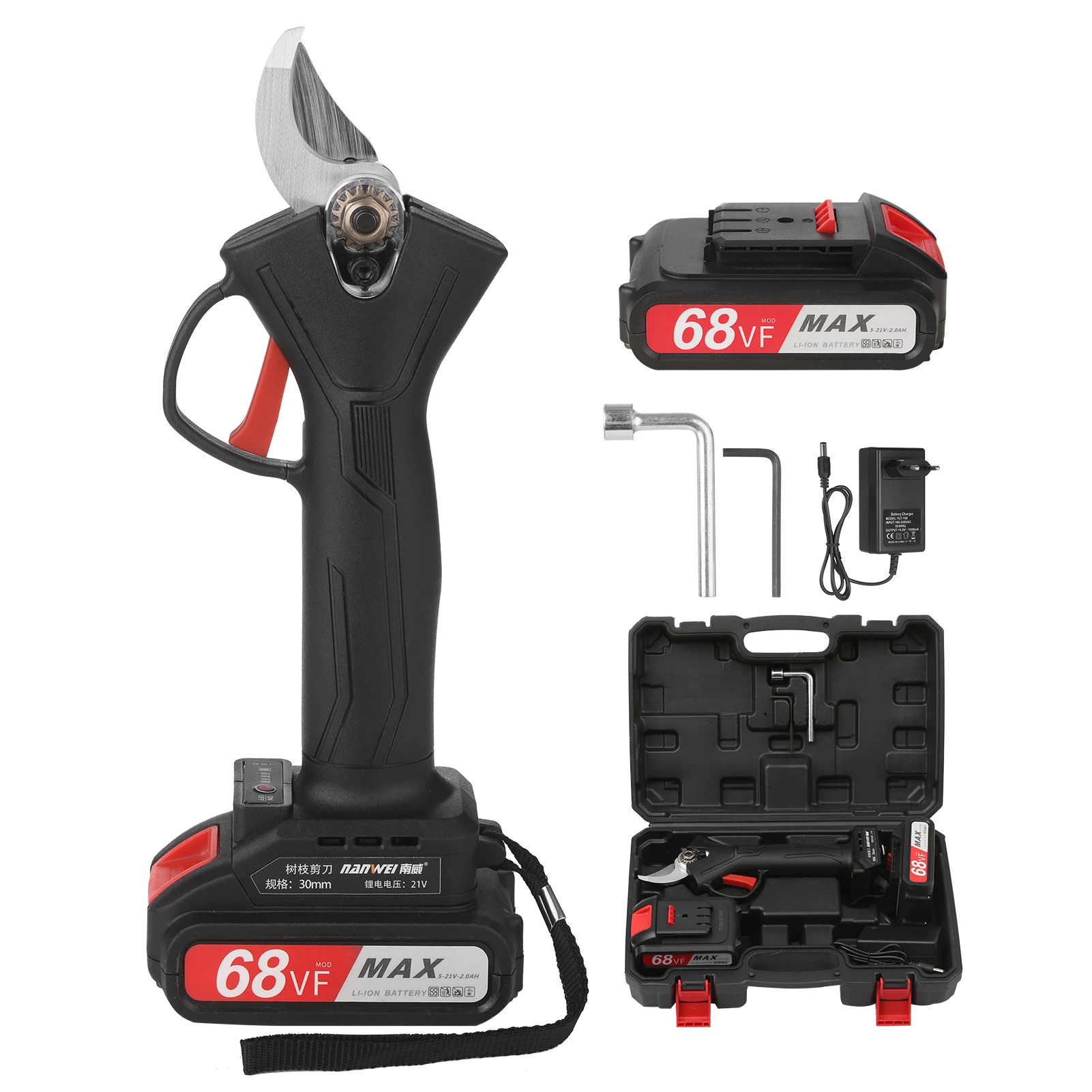 

21V Brushless Cordless Electric Pruning Shears 2 Pack Backup Rechargeable Lithium Battery Tree Branch Pruner Garden Clipper