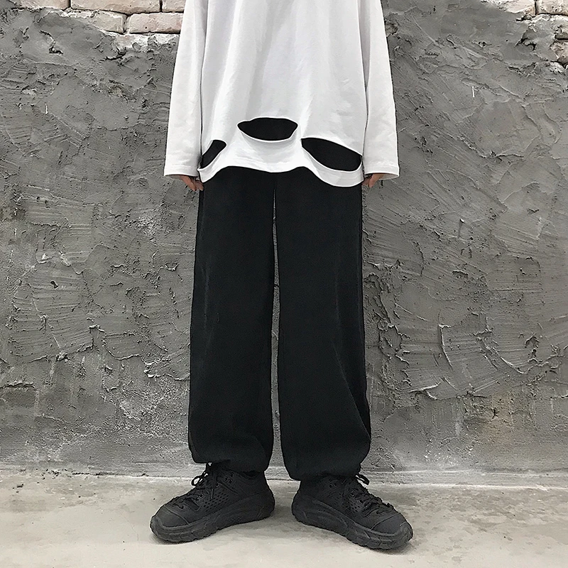 

Solid Pants Women Boyfriend Wide Leg Simple Basic Loose Daily Outdoor Pockets Casual Trendy Ulzzang Ins Soft Females Spring New