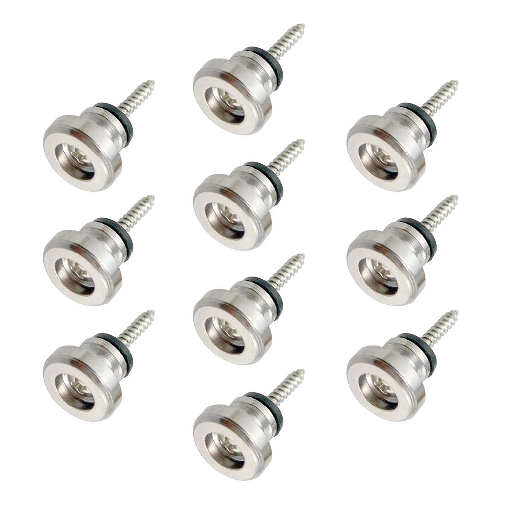 

10x Metal Guitar Strap Lock Buttons For Guitar Bass Ukulele Mandolin Banjo