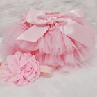 Детские хлопковые шифоновые шаровары с оборками, милые детские подгузники, шорты с цветами для новорожденных, модная летняя одежда для малышей