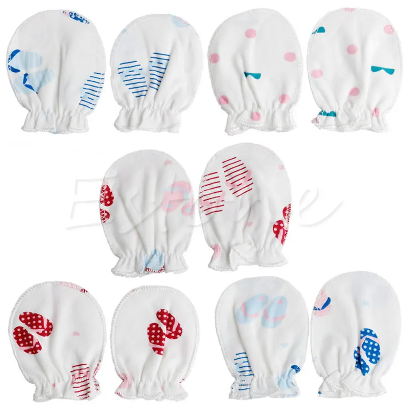 

10Pairs Newborn Boy Girl Infant Soft Cotton Handguard Anti Scratch Mitten Gloves Q1FE