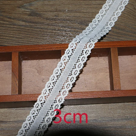 3CM 5yards 2-6 см, 5 ярдов, бежевое кружево высокого качества, хлопковое кружево, шитье, домашний интерьер, аксессуары для одежды, материал для рукоделия - Цвет: 3CM 5yards