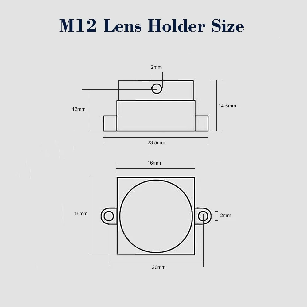 

Mixed 1pcs M12 MTV & 1pcs CS Metal Lens For Mounting Lens Onto Camera PCB Board/Module