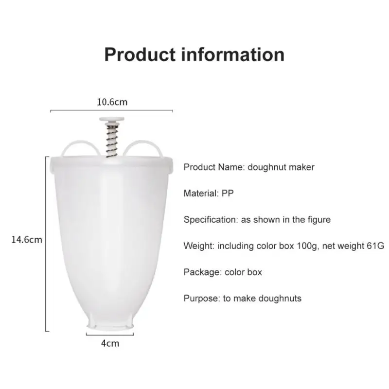 Форма для пончиков легко и быстро Портативный пончик ручной вафельный диспенсер