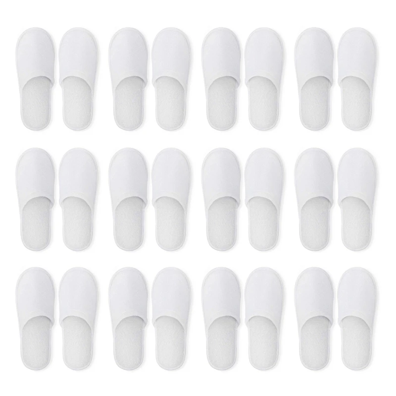 

Disposable Slippers,1 Pairs Closed Toe Disposable Slippers Fit Size for Men and Women for Hotel, Spa Guest Used, (White)