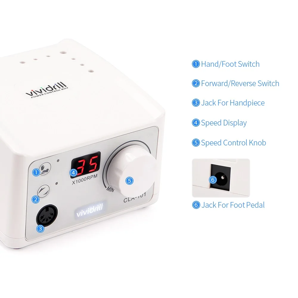 Профессиональный полировщик для ногтей 35000 об/мин дрель 65 Вт электрическая пилка