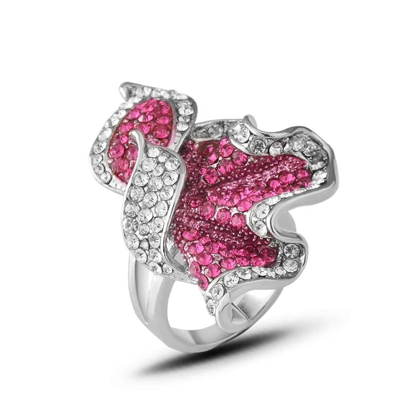 Высококачественные винтажные цветущие Цветочные инкрустированный стразами