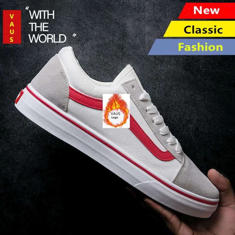 Мужские и женские мужские туфли из вулканизованной парусины в клетку с низким