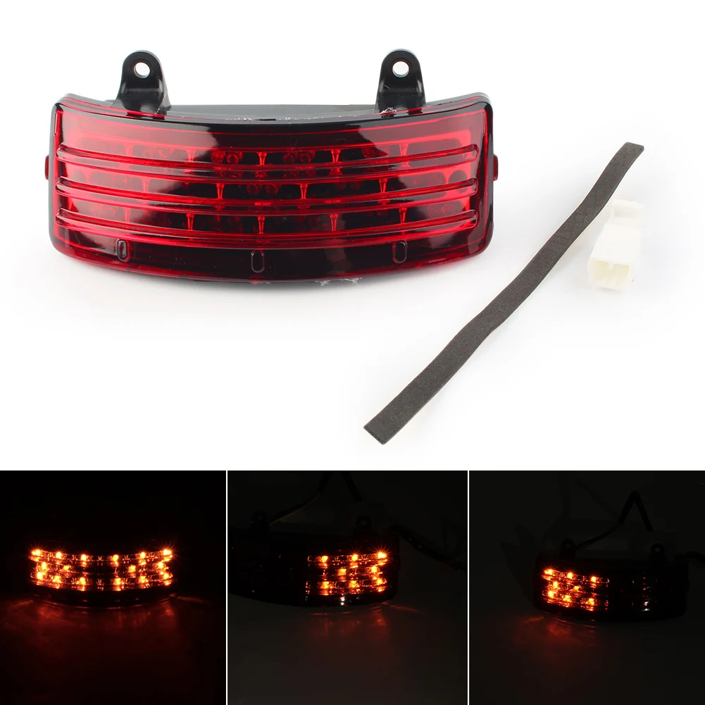 

Motorbike Fender Rear Tri-Bar LED Turn Signal Tail light For Harley Road Glide 2015 2016 2017 2018 & Street Glide 2014-2018