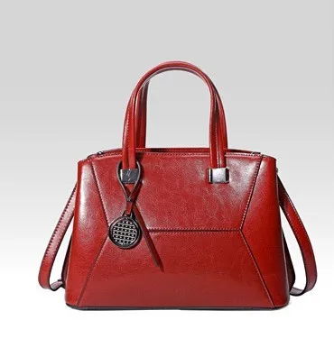 wine red Женские сумки из натуральной кожи Корейская стильная дамская сумка taschen Женская - Цвет: wine red