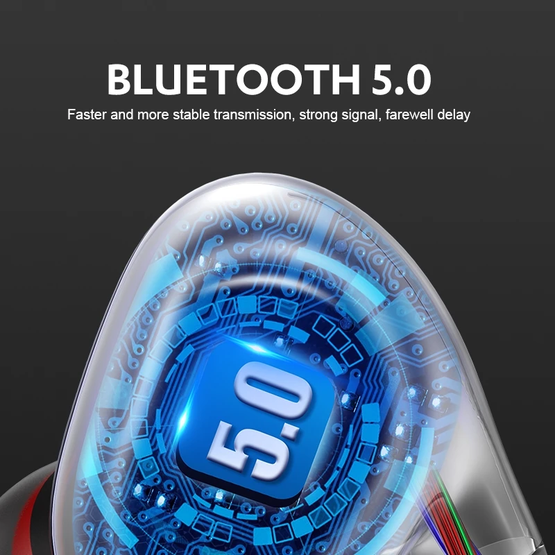 Новейшие bluetooth-наушники V5.0 беспроводные наушники 3D стерео спортивные с шейным