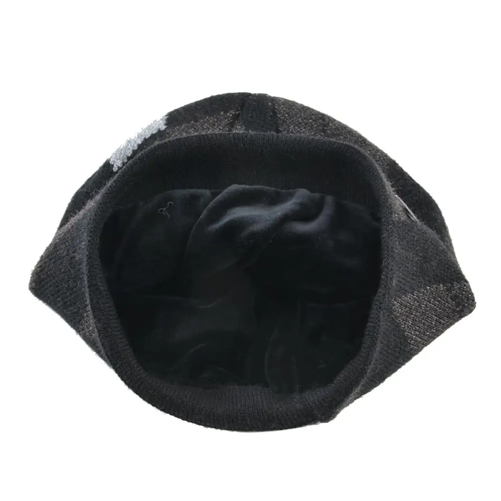 Зимняя мужская шапка Модные Лыжные шапки облегающие мужские теплые вязаные