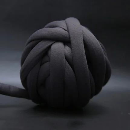 Dark Grey Зима 250 г супер толстые пряжи для вязания хлопка/полиэстерная Пряжа 20 мм толстая пряжа для руки вязаное одеяло/кошачье гнездо/Подушка - Цвет: Dark Grey