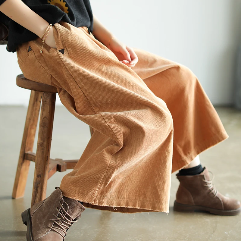 Осенне зимние женские брюки большого размера с эластичной резинкой на талии