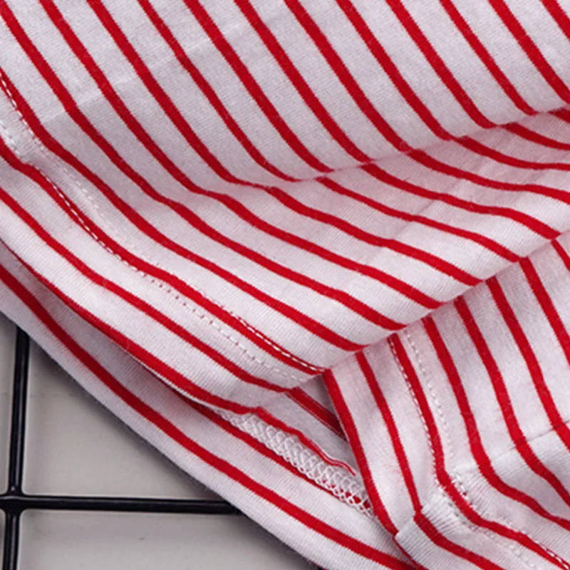 2019 Новая летняя хлопковая повседневная одежда в полоску с короткими рукавами и