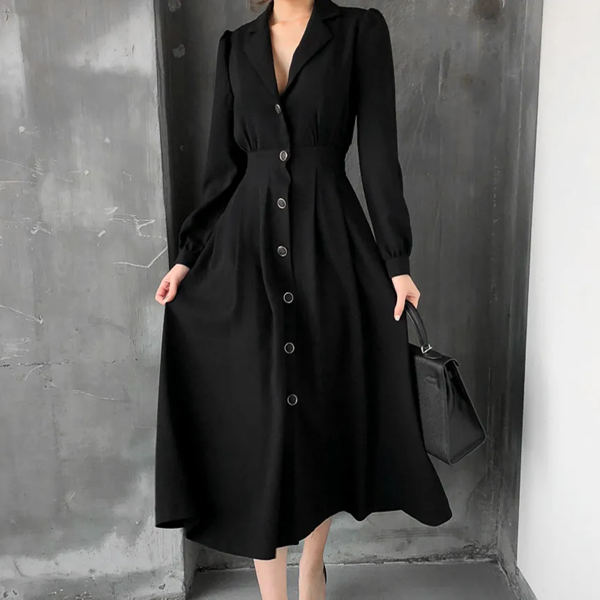 Женское винтажное длинное платье элегантное однотонное белое платье-трапеция с