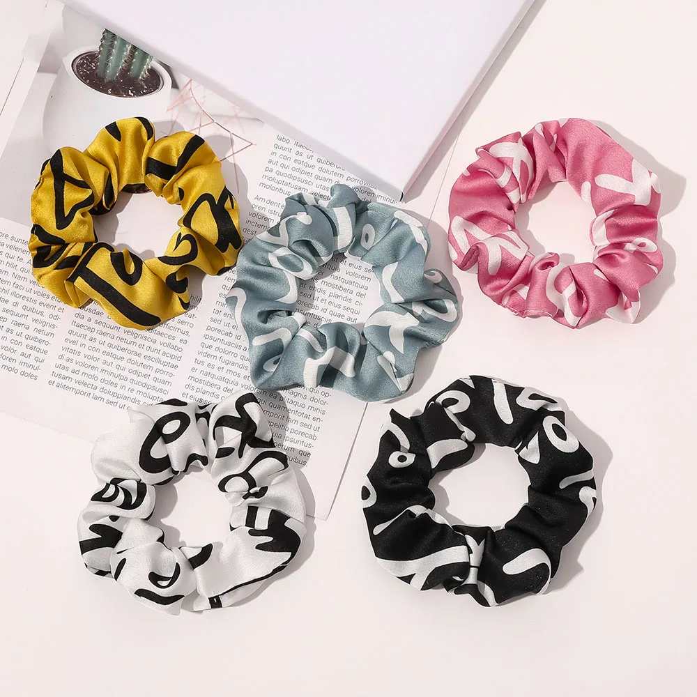 Новое поступление Kawaii аксессуары для женщин резинки на волосы 2021 букв руны