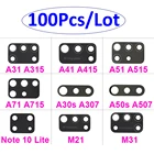 100 шт. новый задний стеклянный объектив камеры для Samsung Note 10 Lite A21S A12 A71 A51 A31 A41 A11 A01 A10 A20 A30 A40 A50 A60 A70 A80