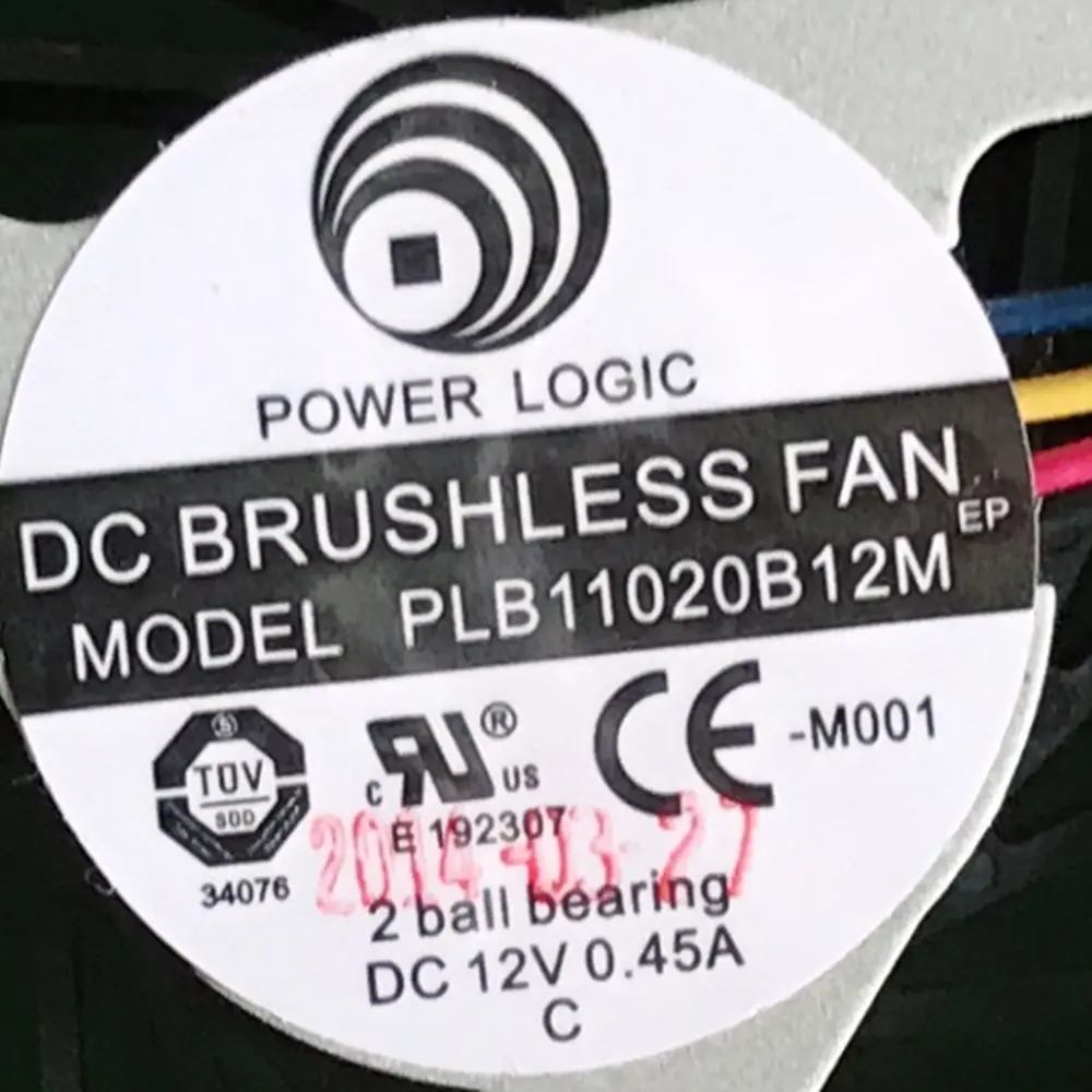 Новый кулер для охлаждения процессора ноутбука ПК POWER LOGIC PLB11020B12M DC12V 0.45A