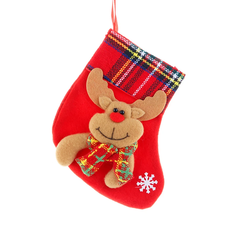 

New Year Christmas Stockings Red Santa Sock Bag Christmas Gift Candy Bag Christmas Tree Decoration Home Natal Navida Socks
