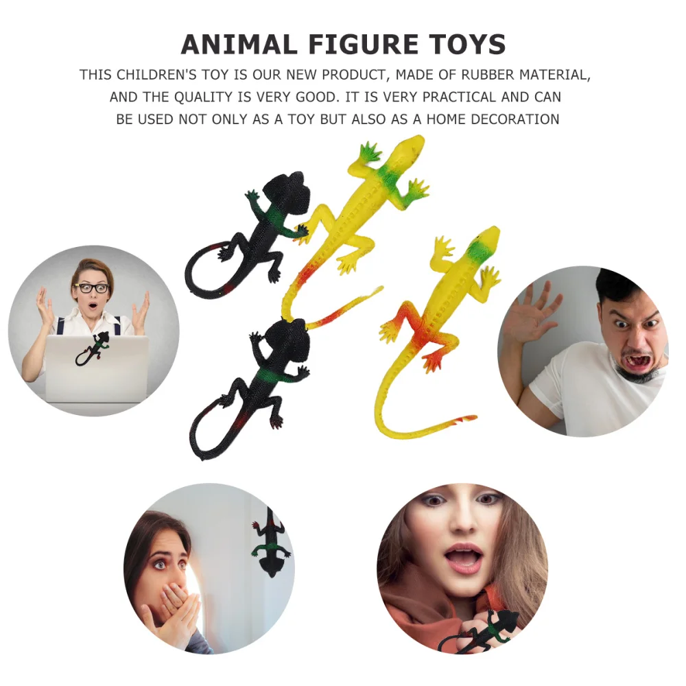 

5Pcs Simulation Lizard Figure Set Realistic Fun Toys for Kids (Random Color)
