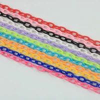 doreenbeads fashion colorful plastic closed soldered link cable chain oval diy making jewelry findings 13x8mm 42cm long 2 pcs