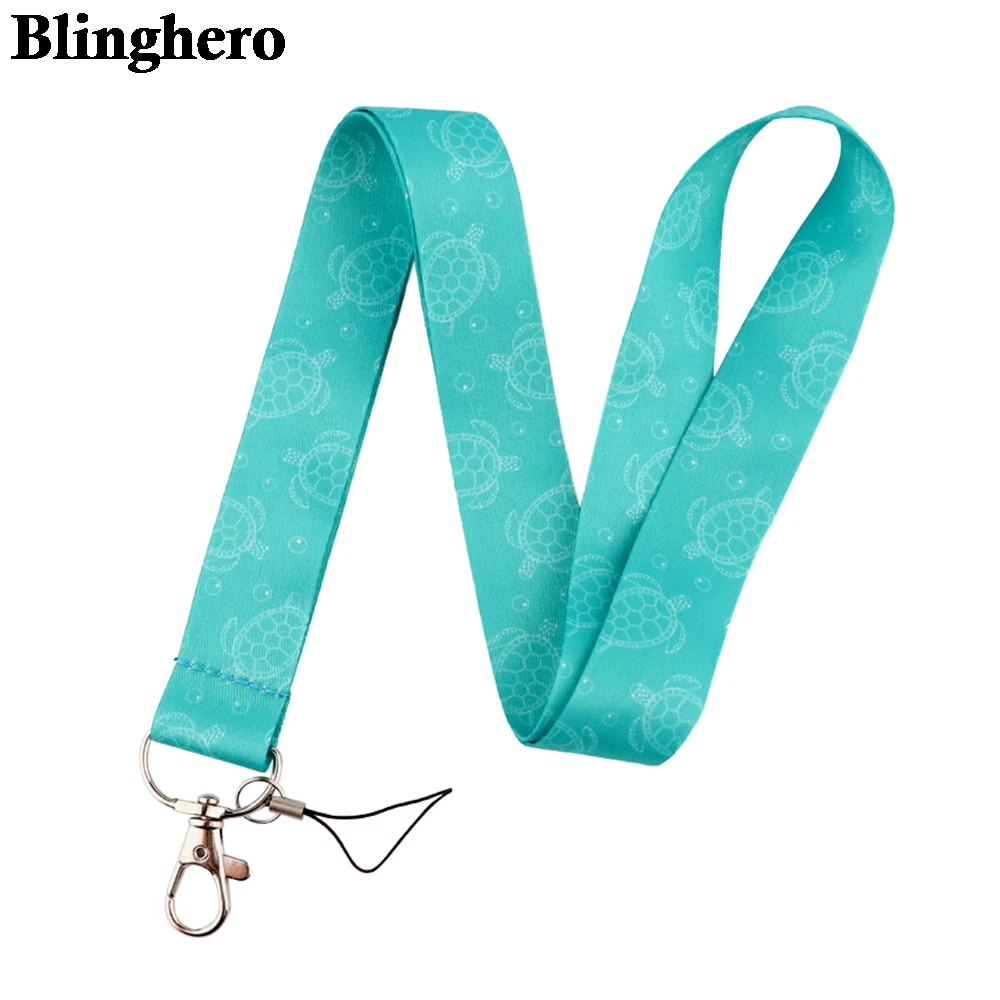 CB772 Sea Turtle Animal Lanyard Keychain Lanyards for Keys Badge ID Mobile Phone Rope Neck Straps Accessories Gifts