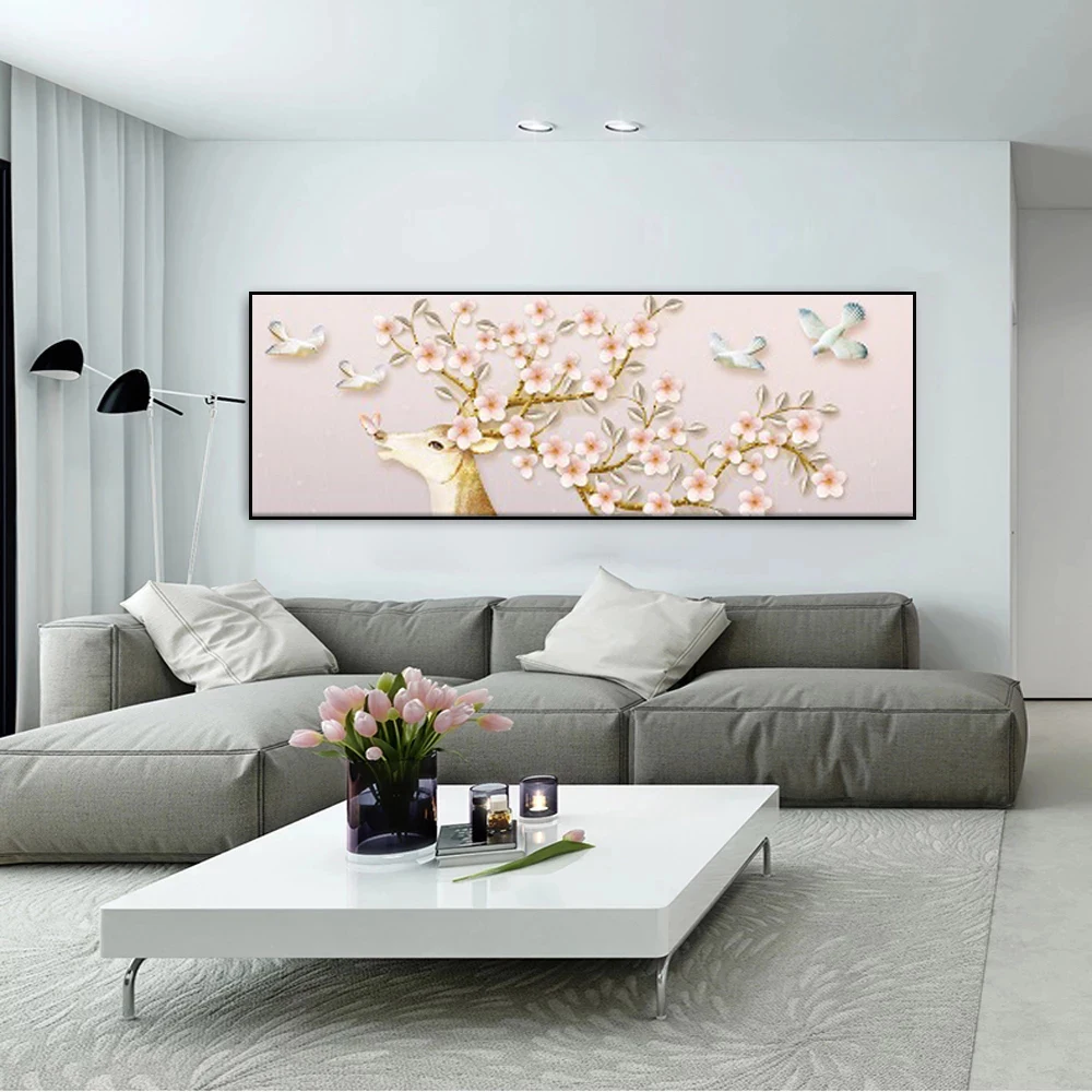 Цветок лося декоративная живопись студии холст для живописи дома Гостиная