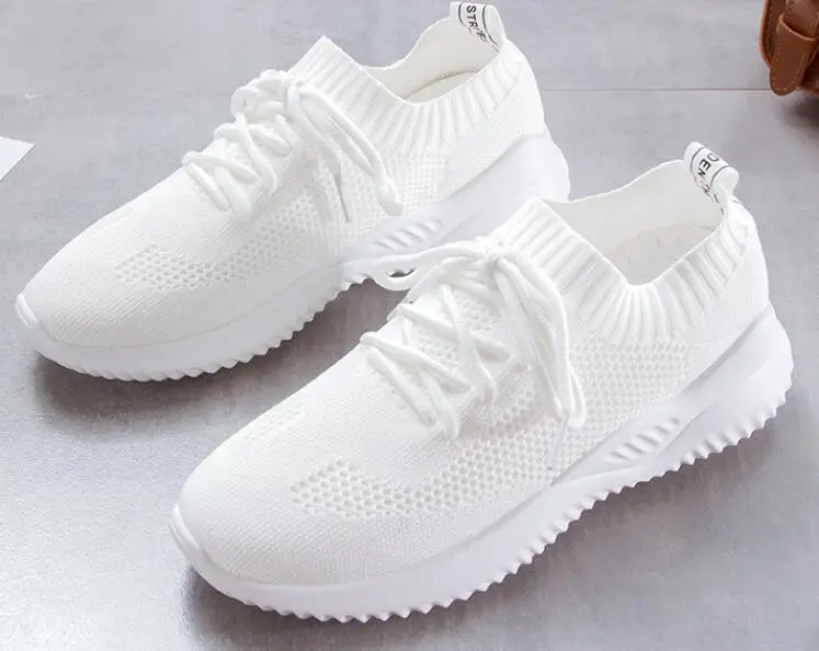 Sapatas das mulheres women casual Vulcanize Sapatos Da Moda Deslizar Sobre Meias Feminino Malha Ar Tênis Tenis canvas | Обувь