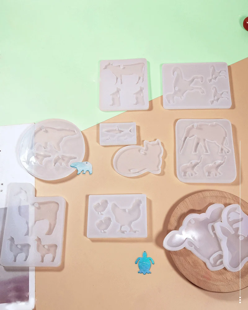 Силиконовые формы дизайнерские Diy Животные Динозавр бык Акула черепаха панда
